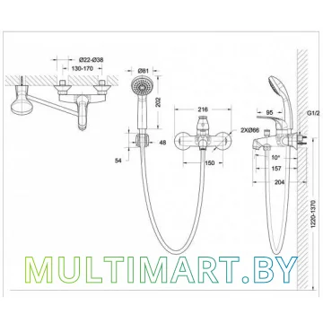 Смеситель Bravat FIT (F6135188CP-B-RUS) картинка 4